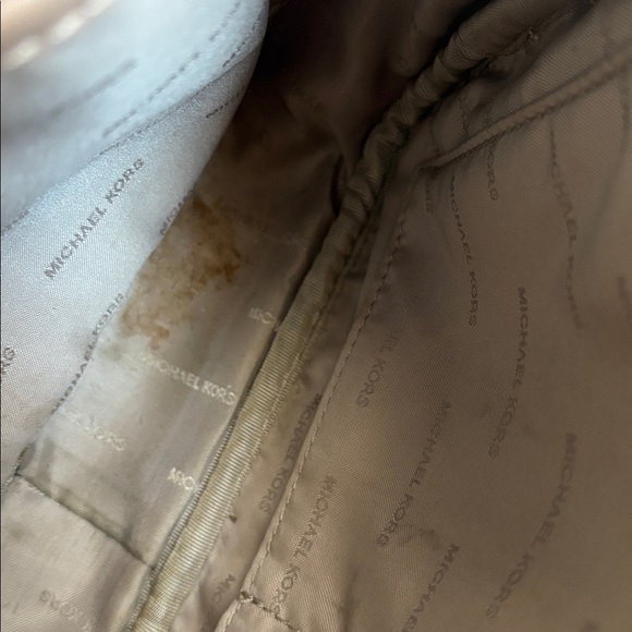 Michael Kors crossbody bag signature brown logo print canvas chain trimmed strap - Picture 16 of 16